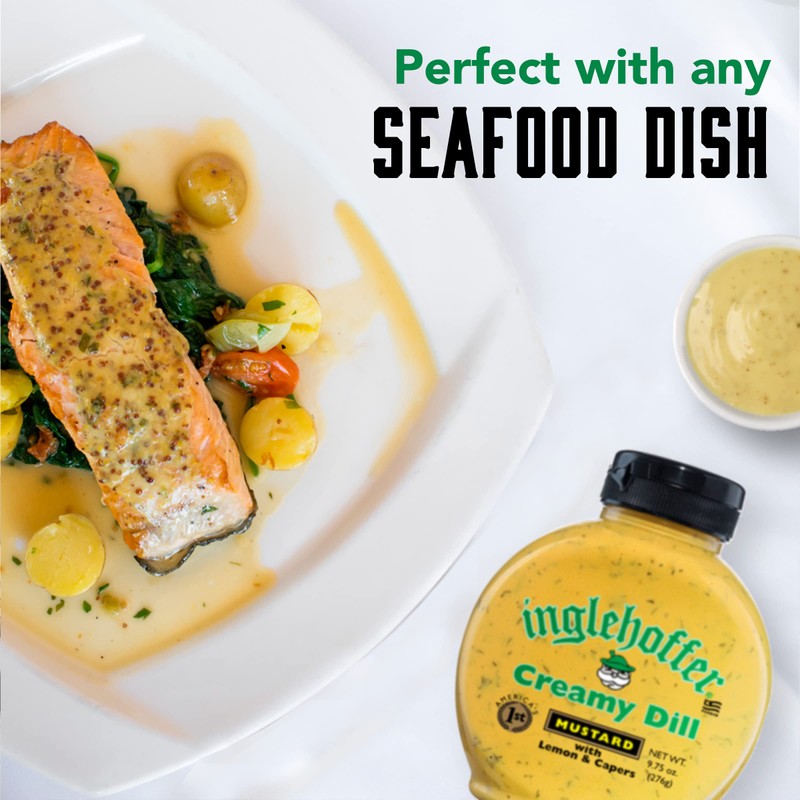 Inglehoffer Creamy Dill Gourmet Mustard, 9.75 Oz Squeeze Bottle
