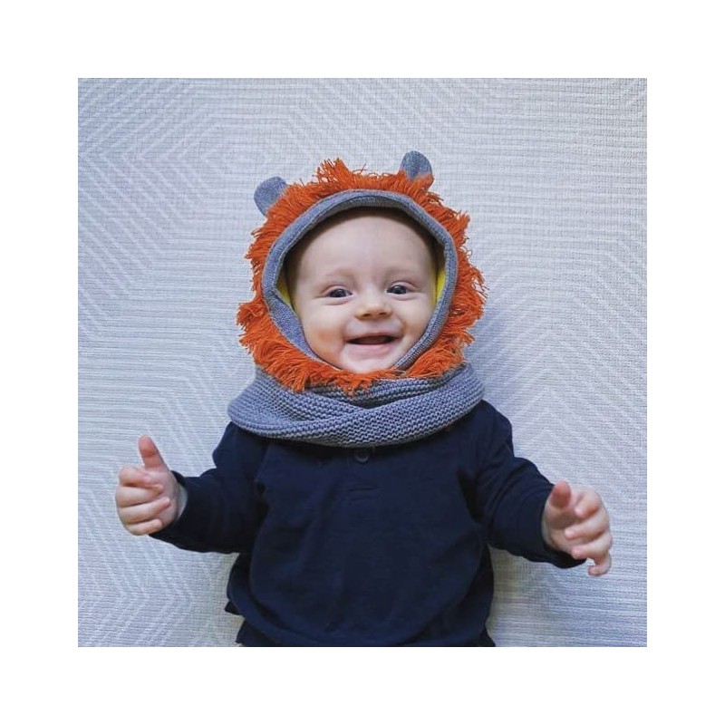 Zoocchini Baby Knit Balaclava Hat - Leo The Lion 6-12M
