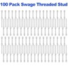 CKE 100 Pack Cable Railing Kit Hand Swage Threaded Stud
