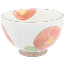 Tatara 21221 Ippuku Bowl, Mini Matcha Bowl, 9.5 fl oz (270 cc), Round Camellia Ippuku Bowl, Red, Ceramic (Water Protection), Made in Japan