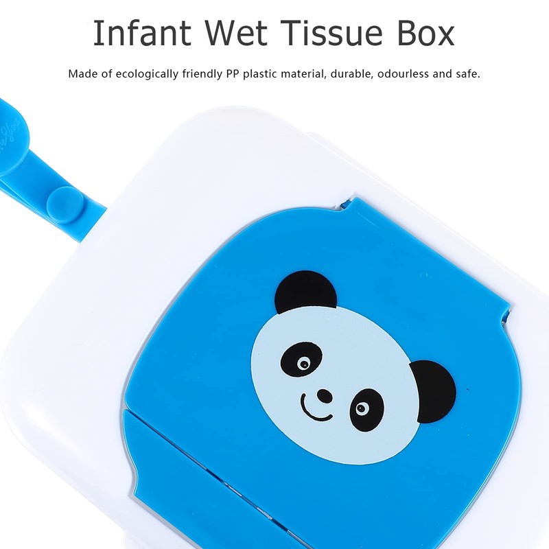 1pc Box Wet Tissue Box Mini Travel Pp Plastic Panda