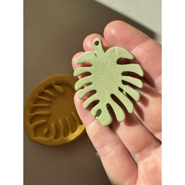 Handmade Leaf Silicone Mold For Fondant Clay Resin Wax Flexible Mold  Monstera Leaf