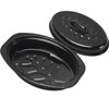 13 Inch Small Roasting Pan with Lid - Covered Oval