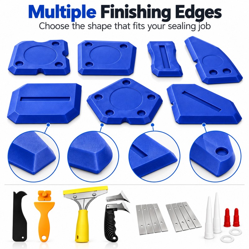 25-Piece Caulking Tool Kit for Bathroom & Kitchen – Caulk