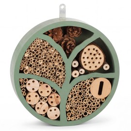 11” Woonden Multi Habitat Insect House Outdoor Garden Decorative Insect Hotels for Bee Butterfly and Beetle Tree of Life