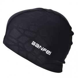 Adult Fabric Swim Cap Black 20ea