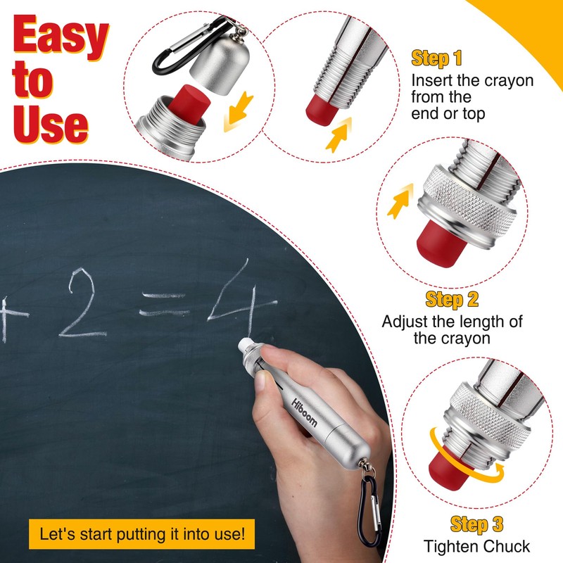 Hiboom 2 Pack Heavy Duty Crayon Holder with Spring D