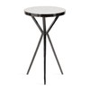 Kate and Laurel Gribben Modern Round Marble Side Table, 14