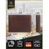 Cartvelli Men's Leather Wallet Dark Brown with Wooden Gift Box