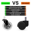 4PCS Office Chair Casters Hard Floor Premium Caster Wheels for