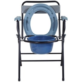 Aidapt Lightweight Folding Bedside Commode with Removable Bucket and Anti Slip Feet Aid