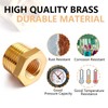 1/2" NPT Male to 1/4" NPT Female Brass Hex Bushing