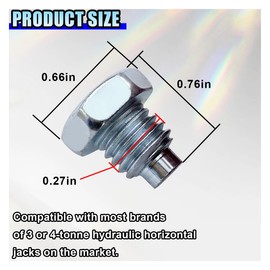 DUSCOKE Car Floor Jack Handle Bolts, 3 Ton 4 Ton Horizontal Floor Jacks Pressure Rod Fixed Screw Replacement for Hydraulic Top Handle, Horizontal Car Floor Jacks Tiny Spare Parts (2PCS)