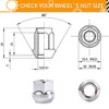 MIKKUPPA M14x1.5 Open End Lug Nuts - Replacement for Chevy