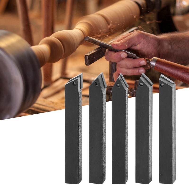 5PCs Carbide Turning Tool Indexable Set 5/16‑Inch for Surface‑Cutting /