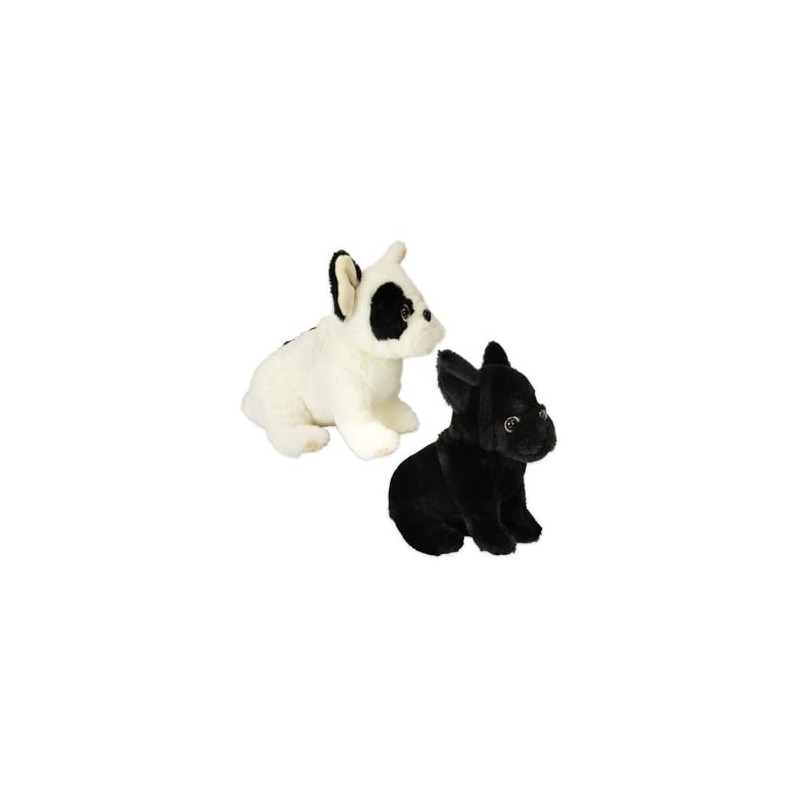 sunkid - 1 x Bulldog Plush Toy Black or White