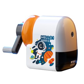 M&G Cute Pencil Sharpener, Manual Pencil Sharpener Labor-Saving Pencil Sharpener for Colored Pencils Sketch Pencil Sharpener for Kids, School, Classroom, Home, Artists (Orange)