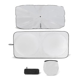 Retractable Windshield Sun Shade for car Windshield Sun Shade-Outfit (Sunshade+ Umbrella),99% UV Blocking,Long-Frequency and Short-Frequency Demand,Medium