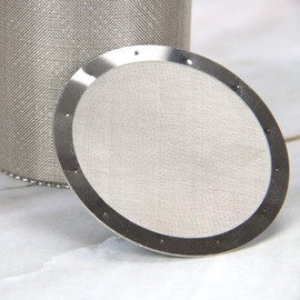 CKANDAY 4 Pack Premium Reusable Coffee Filters for Old/New Aerobie Coffee Makers, 2 Types Washable Stainless Steel Metal Mesh Fine Micro-Filters, Silver