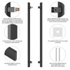 Ranbo H-Shaped 12" Length Rectangle Back to Back Large Push