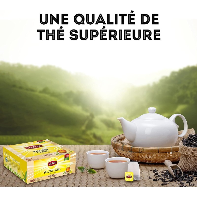Yellow Label Tea Box of 100 Tea Bags by UnileverLipton