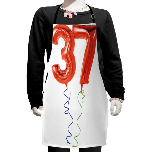 Ambesonne 37th Birthday Apron, Older It Gets Flying Party Balloons