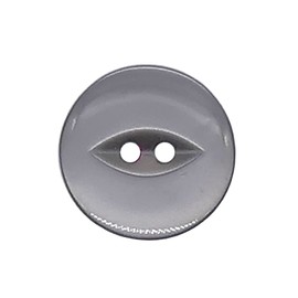 20 Pack Round Acrylic Fish Eye Buttons, Baby Buttons, Sewing, Knitting Craft Buttons - Grey 16mm / 26 Lignes