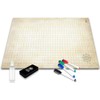 Melee Mats 24x36 Dry Erase Gaming Mat for DND with Grid Map, Markers, Eraser, Travel Tube