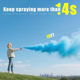 Previvo Gender Reveal Fire Extinguisher Set - 2 Pcs Bule Smoke Spray -100% Biodegradable Party Supplies- For Memorable Baby Gender Reveal Decorations &Ideas(Large Size)