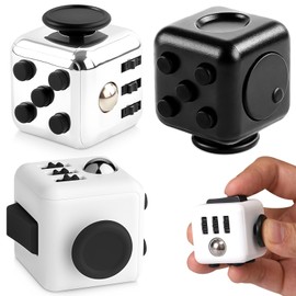 AWCBBT 3PCS Cubo Anti Juguetes antiestres, Juguete de Escritorio para aliviar el estrés con 6 Lados, Gadget para Mejorar la concentración, Divertido Regalo para niños, Adolescentes y Adultos