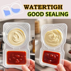 CUNLU Reusable Meal Prep Containers & Snack Box Containers – 2 Compartment Bento Box with Lids, Double Condiment Containers, Portable Snackle Box for Food Storage, Lunch, Travel, Office (Set of 10)