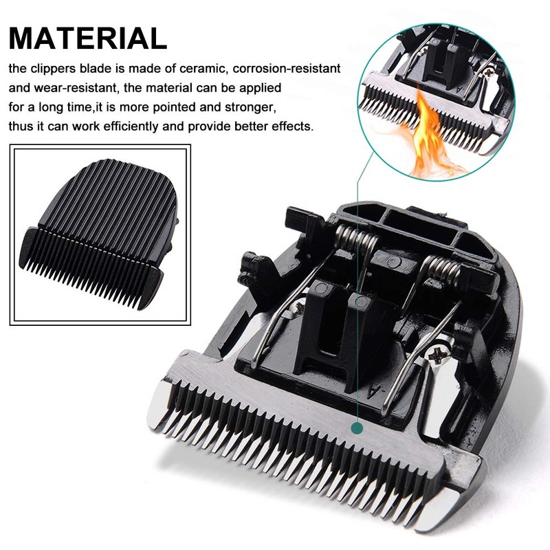 Amusingtao Durable Replacement Parts, Universal Fit, Hair Clipper, Ceramic Blade