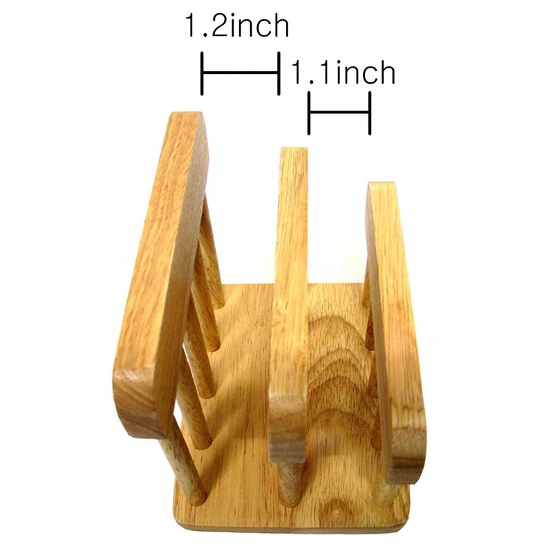 LENITH Wooden Dual Cutting Board Rack Chopping Board Organizer Stand