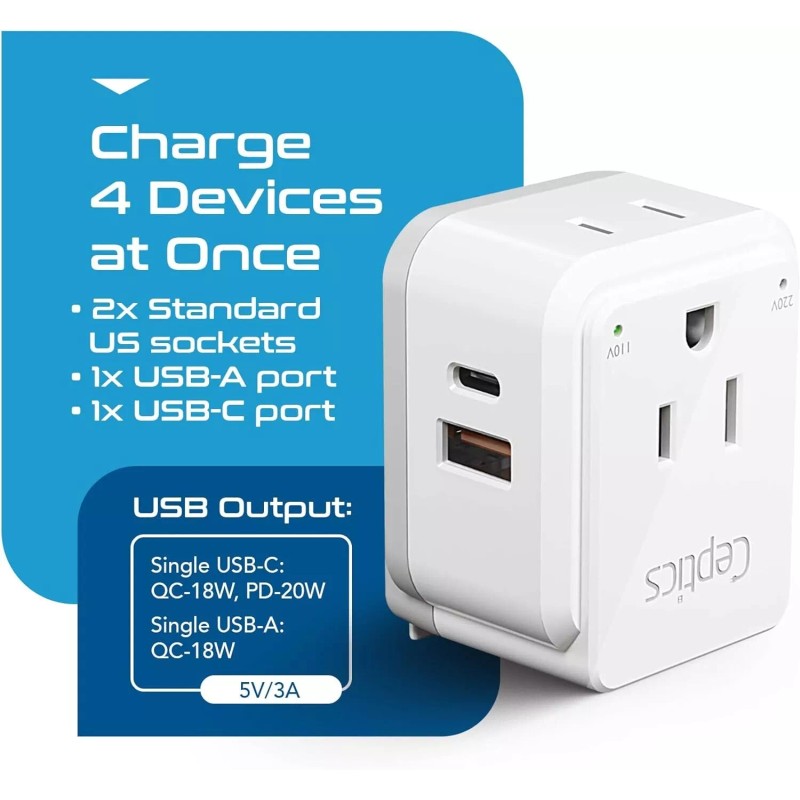 Ceptics Adapter Travel Set Use All Over Africa, Zimbabwe, Morocco-