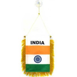 India Mini Banners (Set of 12 Polyester Flags)