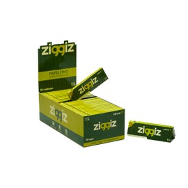 ZIGGIZ PAPEL PREMIUM PARA LIAR 1 1/4, 50 LIBRILLOS DE 75 HOJAS TOTAL de 3750 SABANAS DE PAPEL NATURAL - QUEMADO LENTO.