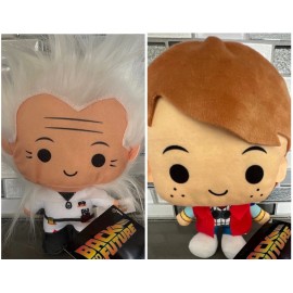 Universal Pictures Back to the Future Marty McFly & Doc Brown Plush Chibi Set Of 2 / 7”/ BRAND NEW