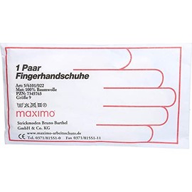 Strickmoden Bruno Barthel GmbH & Knitted Cotton Gloves Size 9 Thin Pack of 2, White