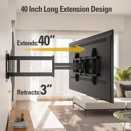 Mounting Dream Mounting Dream Long Arm TV Wall Mount for Most 42-90 Inch TV, 40 Inch Extension TV Mount Swivel and Tilt, Full Motion Mount Fits Max VESA 800x400mm, 150 lbs. Loading, 16”,18”, 24” Studs