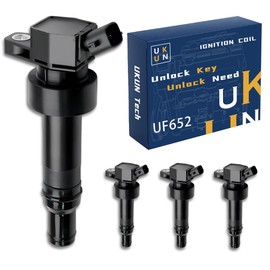 4 PCS UF652 Ignition Coil Packs for 2012-2020 Hyundai Accent Compatible with Veloster & 2012-2019 Kia Rio/Soul 1.6L L4 - Replaces C1803 273012B100