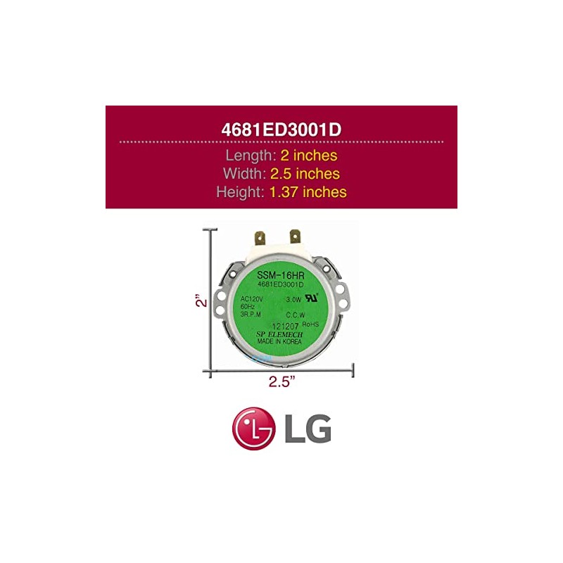 LG 4681ED3001D Genuine OEM Diverter Motor for LG Dishwashers