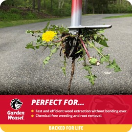 Garden Weasel WeedPopper Step & Twist - Long Handle | Easy Weeding and Puller Stand Up Tool | Dandelion and Crabgrass Remover, Heavy Duty Lawn Care | 95204