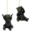 Set of 2 Jumbo Bear Fan Pulls – Rustic Resin