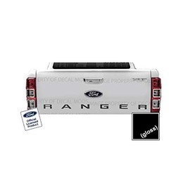 Decal Mods Tailgate Insert Inlay Replacement Decal Sticker (Thin) for Ford Ranger (2019-2022) (Black Gloss) - CB
