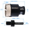Diamond Hole Saw, 1-3/4" Hole Saw for Tiles Granite Marble