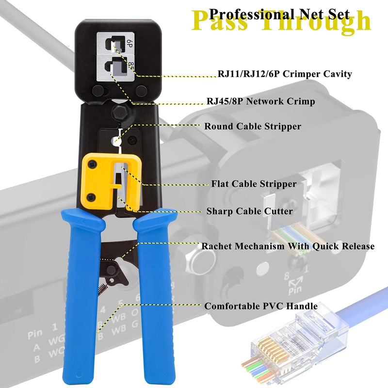 LETB Network Tool Kit Set, Cable Tester Repair Tools Wire