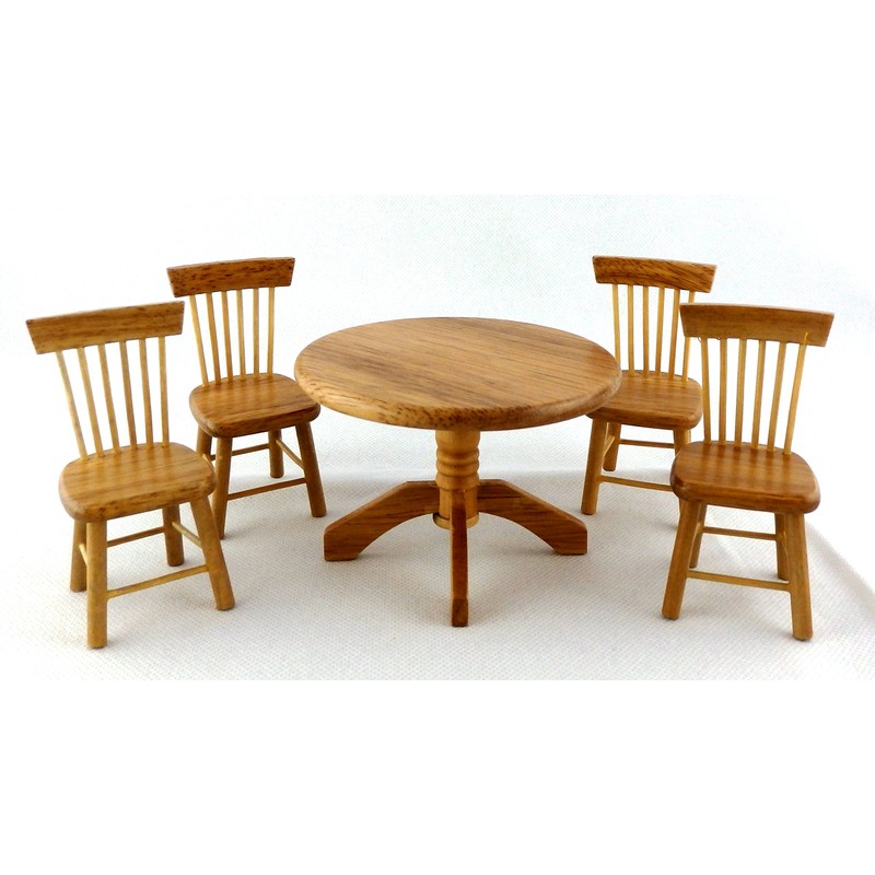 Aztec Imports, Inc. Table with 4 Chairs Oak