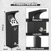 lukar Commercial Wall Mounted Trash Can with Lock, Easy to