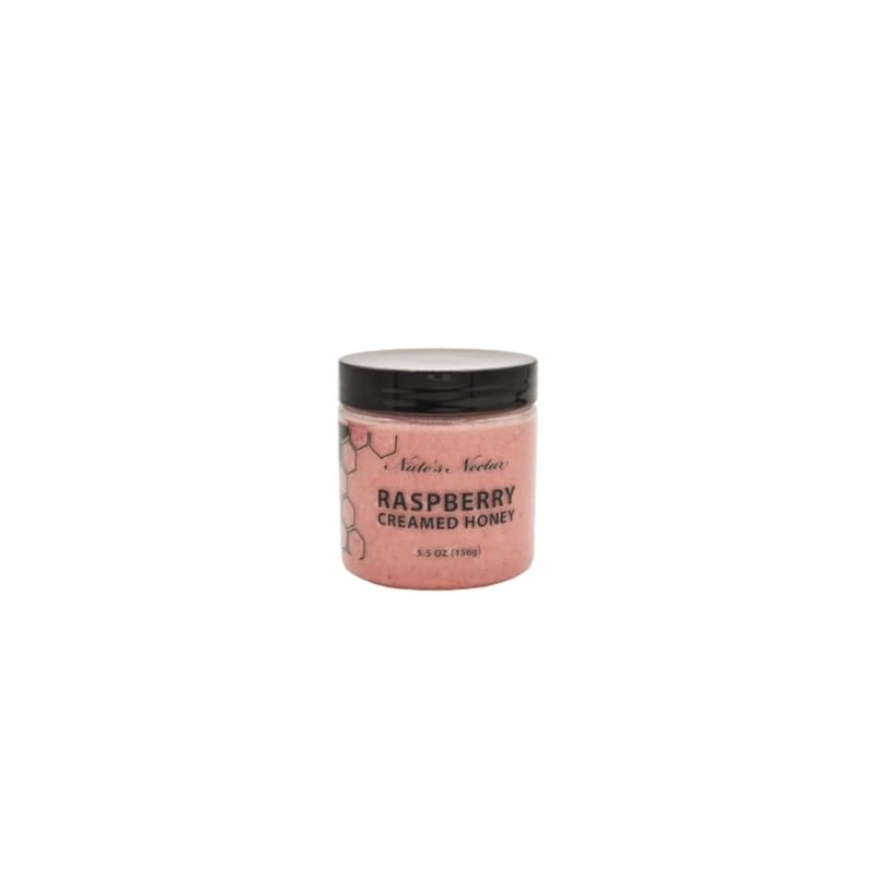 Nate's Nectars Creamed Honey Spreads, 5.5oz (2 Jars, Raspberry)