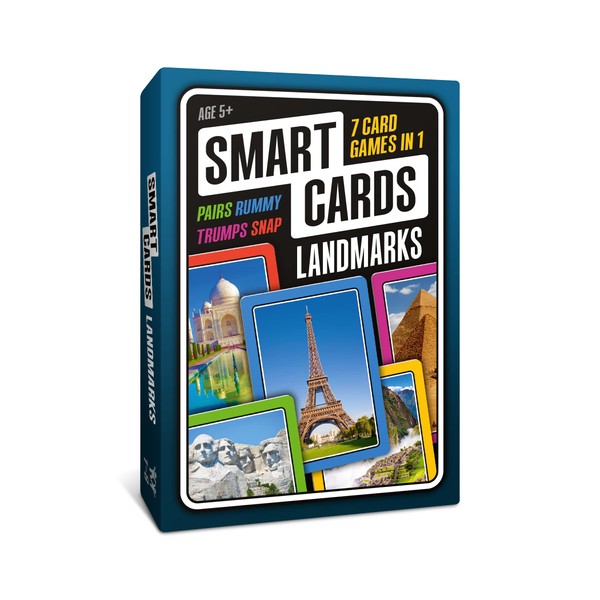 100 PICS SMART CARDS Landmarks, 7 games in 1, Pairs,